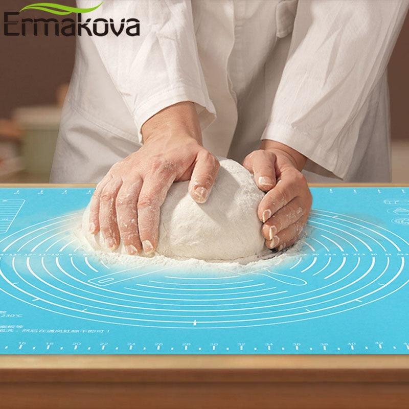 ERMAKOVA Non-Stick Silicone Baking Mat Dough Rolling Mat Heat Resistant Pad Pastry Board Silicone
