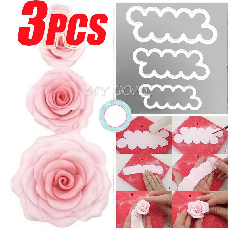 Rose Fondant Icing Tool Decor Mould Sugarcraft Tools Bakeware Sets Cake Decorating