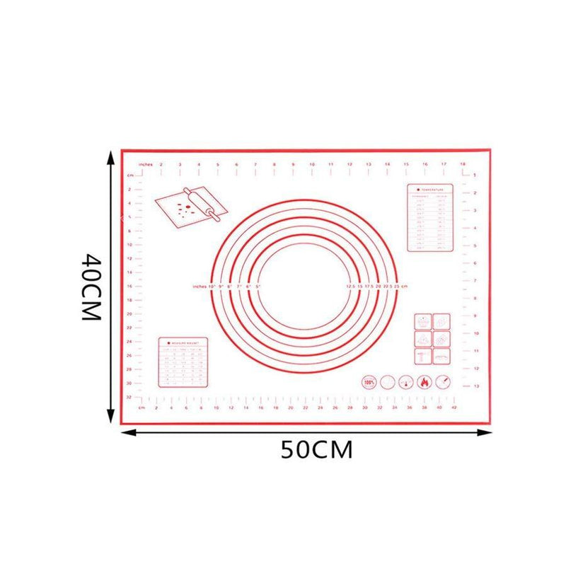 Extra Large 32"x24" Silicone Baking Mat - Non-Stick Non-Skid Pastry Mat with Measurements by Leeseph