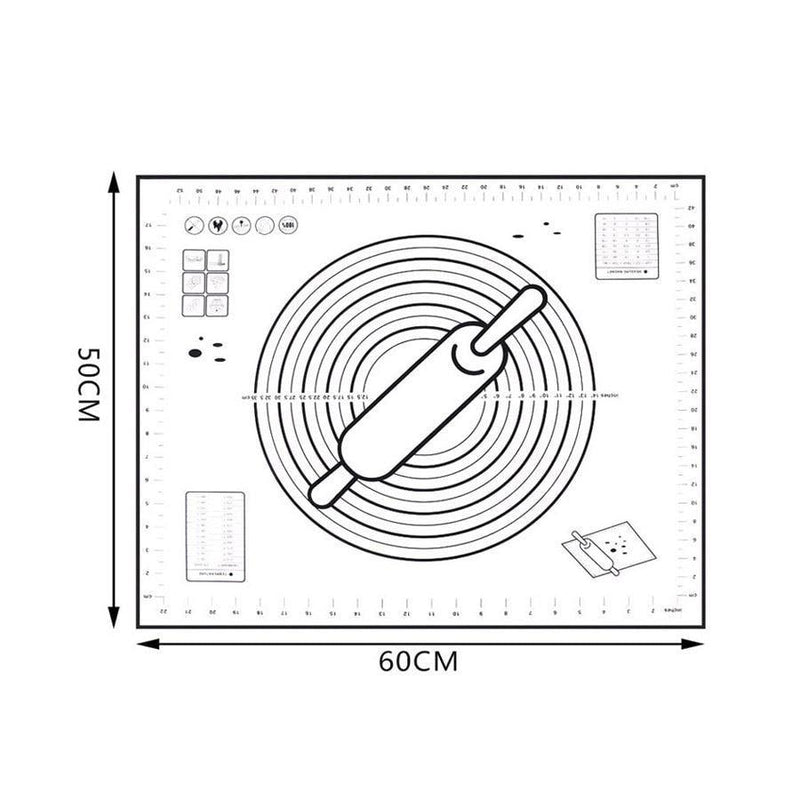 Extra Large 32"x24" Silicone Baking Mat - Non-Stick Non-Skid Pastry Mat with Measurements by Leeseph