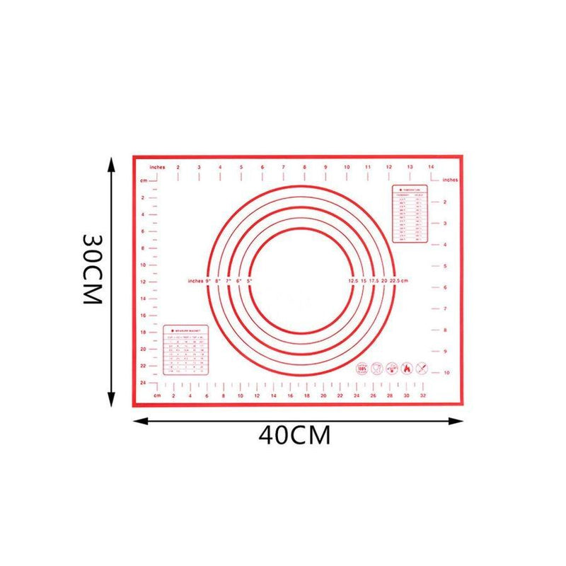 Extra Large 32"x24" Silicone Baking Mat - Non-Stick Non-Skid Pastry Mat with Measurements by Leeseph