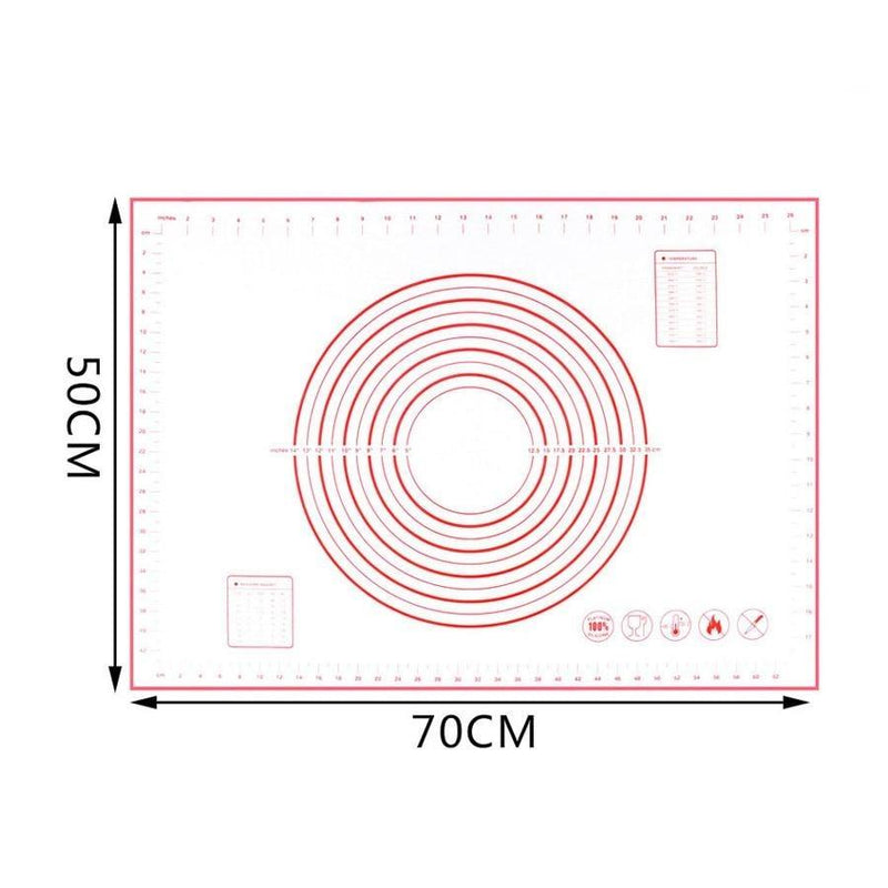 Extra Large 32"x24" Silicone Baking Mat - Non-Stick Non-Skid Pastry Mat with Measurements by Leeseph