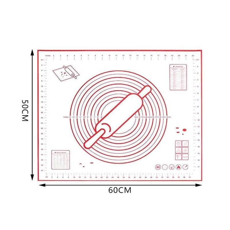 Extra Large 32"x24" Silicone Baking Mat - Non-Stick Non-Skid Pastry Mat with Measurements by Leeseph