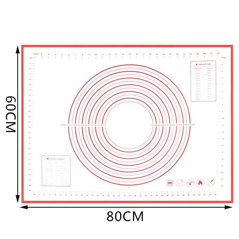 Extra Large 32"x24" Silicone Baking Mat - Non-Stick Non-Skid Pastry Mat with Measurements by Leeseph