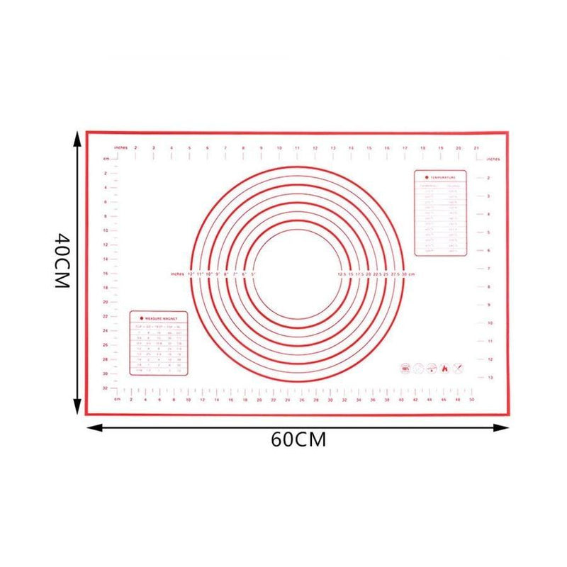 Extra Large 32"x24" Silicone Baking Mat - Non-Stick Non-Skid Pastry Mat with Measurements by Leeseph