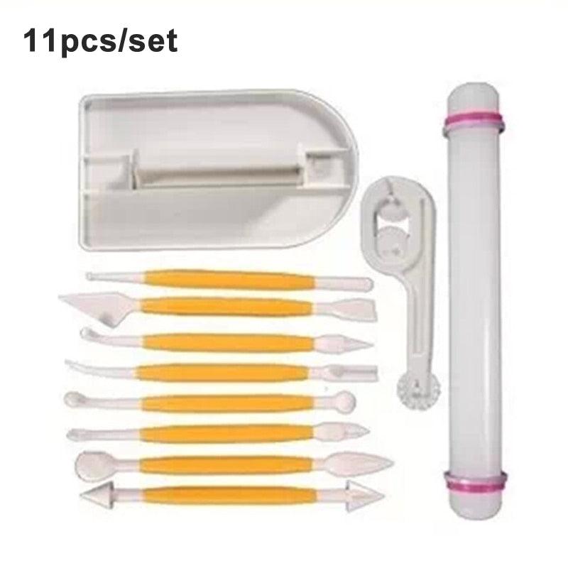 Fondant Cake Mold Set Flower Cake Decorating Tools Kitchen Baking Molding Kit Sugarcraft Making
