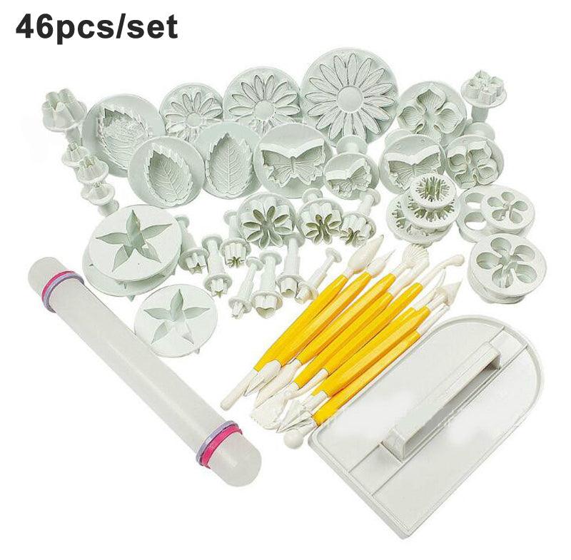Fondant Cake Mold Set Flower Cake Decorating Tools Kitchen Baking Molding Kit Sugarcraft Making