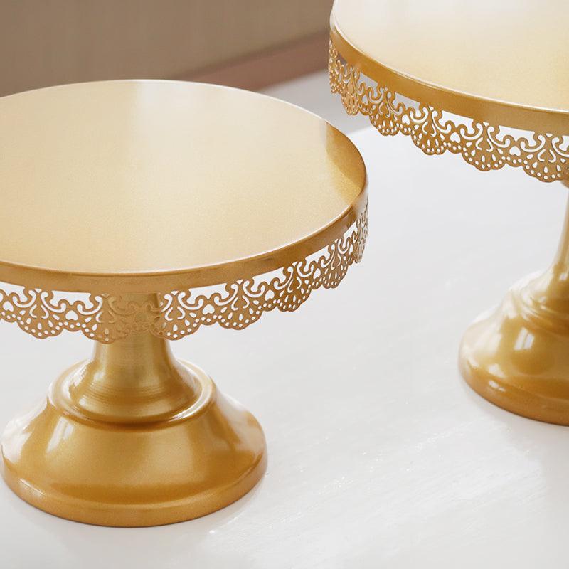 Gold Round Cupcake Stands Metal Dessert Display Cake Plate Cupcake Display Rack Bakeware