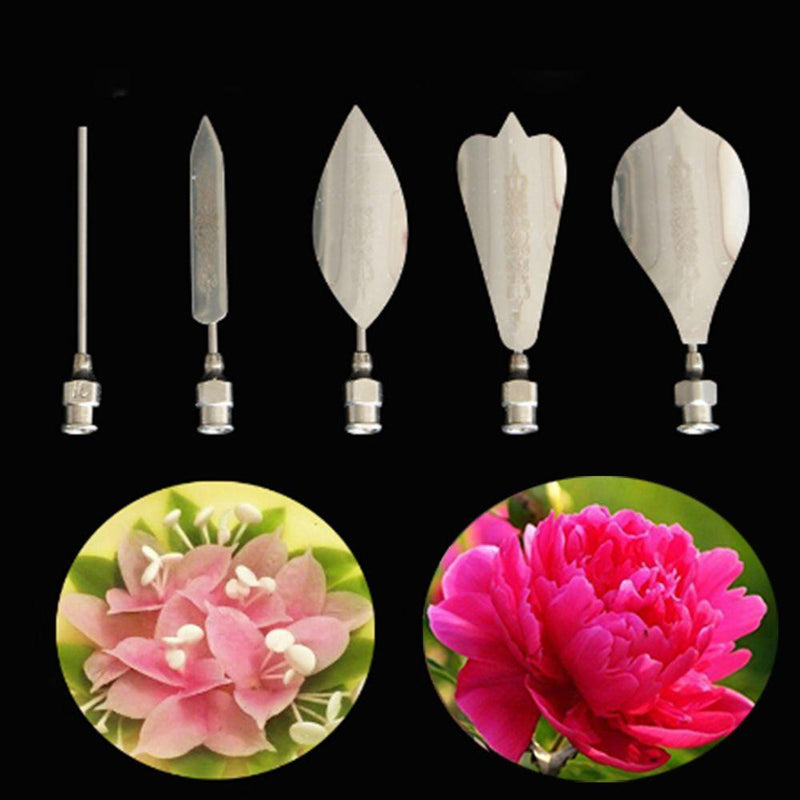 Plum Flower 5PCS/Set 3D Jelly Art Needles Tools Gelatin Pudding Nozzle Syringe Set Russian Nozzles