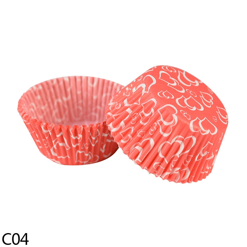 100Pcs Paper Muffin Cup Box Cupcake Liner DIY Birthday Wedding Christmas Home Party Baking Dessert