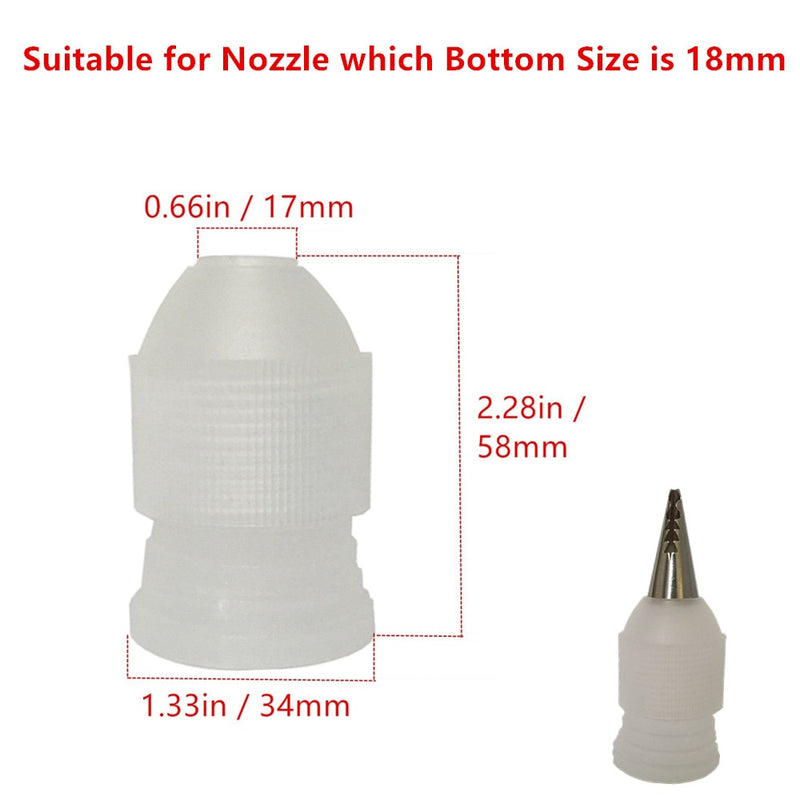 3pc Icing Piping Bag Nozzle Converter Adapter Set Cream Nozzle Pipeline Coupler Cake Decorating Tool