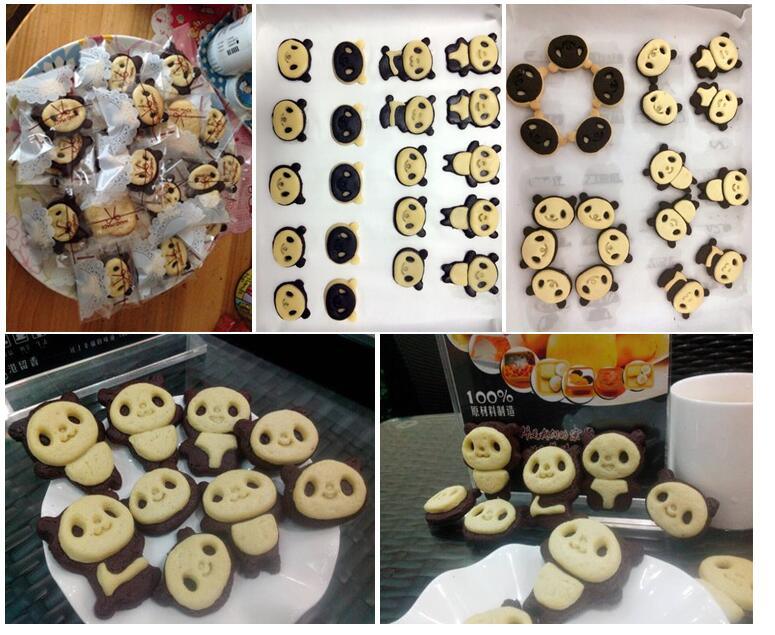Hand Cartoon Panda Cookies Cutter Stamp Rvs Biscuit Mould Set Baking Tools Cutter Tools Cake