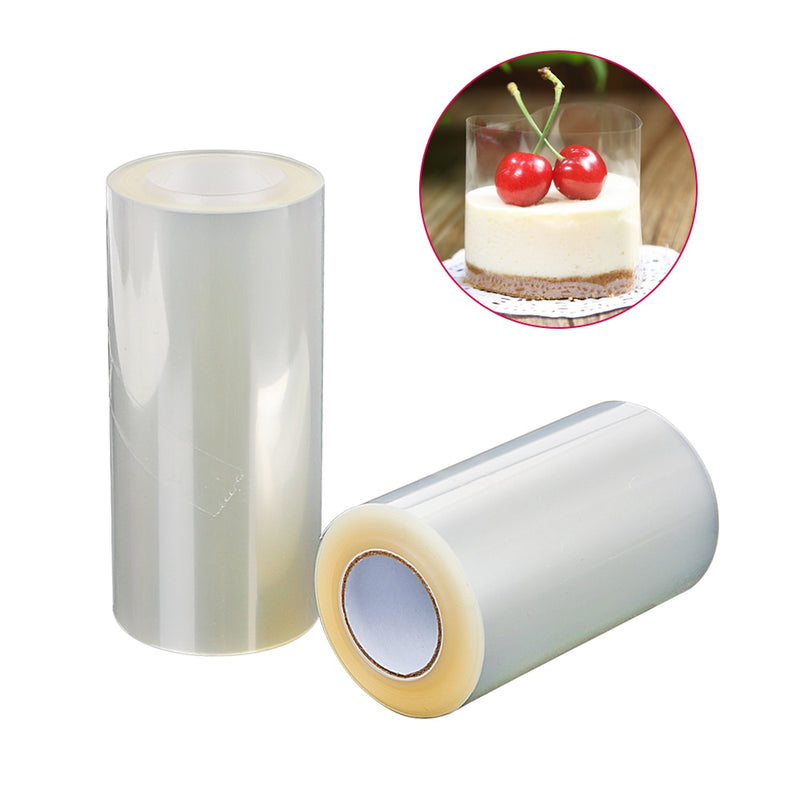 Transparent Clear Mousse Surrounding Edge Wrapping Tape for Baking Cake Collar Roll Packaging DIY