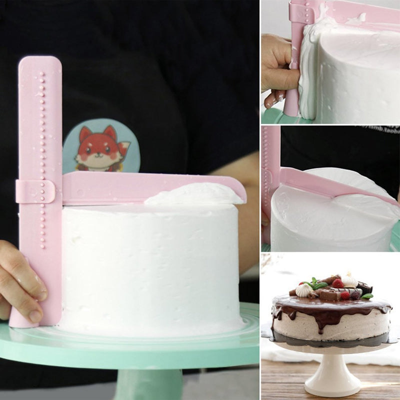 Cake Edge Smoother Scraper Cream Decorating Tools Adjustable Fondant Spatulas Diy Food Grade