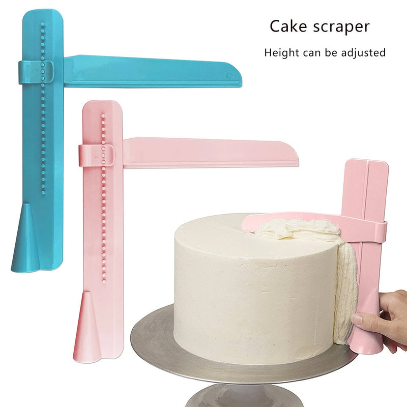 Cake Edge Smoother Scraper Cream Decorating Tools Adjustable Fondant Spatulas Diy Food Grade