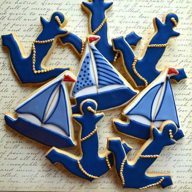 KENIAO Anchor Cookie Cutter for Kids Birthday Party - Biscuit / Fondant / Pastry /Bread Cutter - 9.4