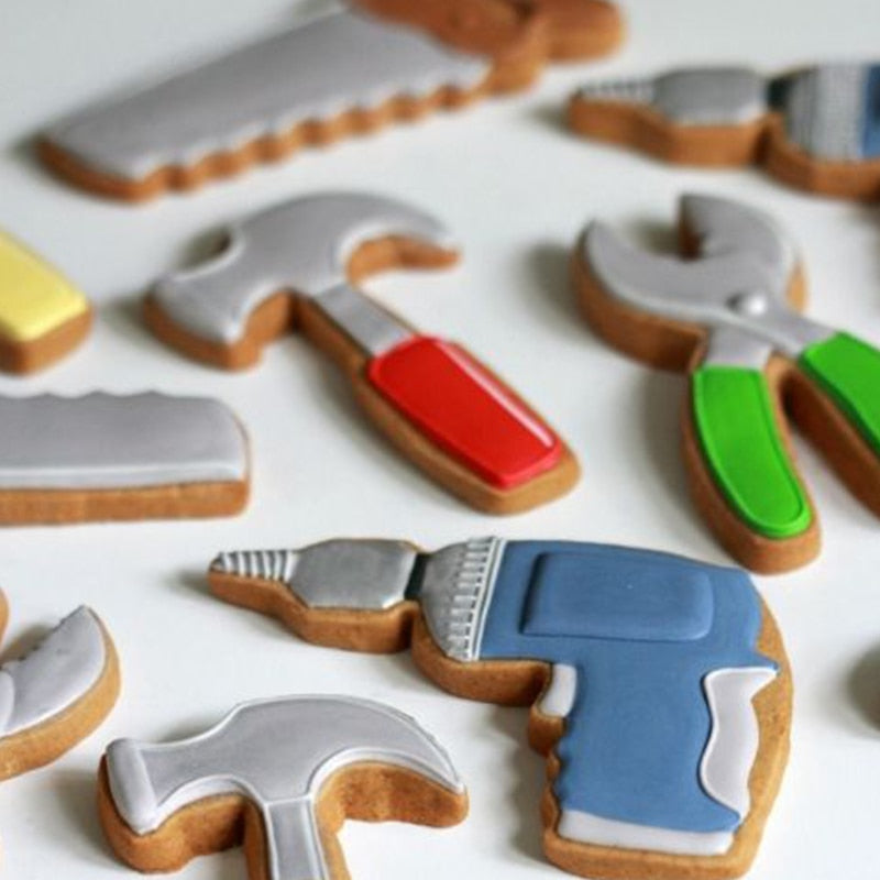 KENIAO Tools Cookie Cutter Set for Labor day / Father's day  - 6 Piece - Biscuit / Fondant / Pastry