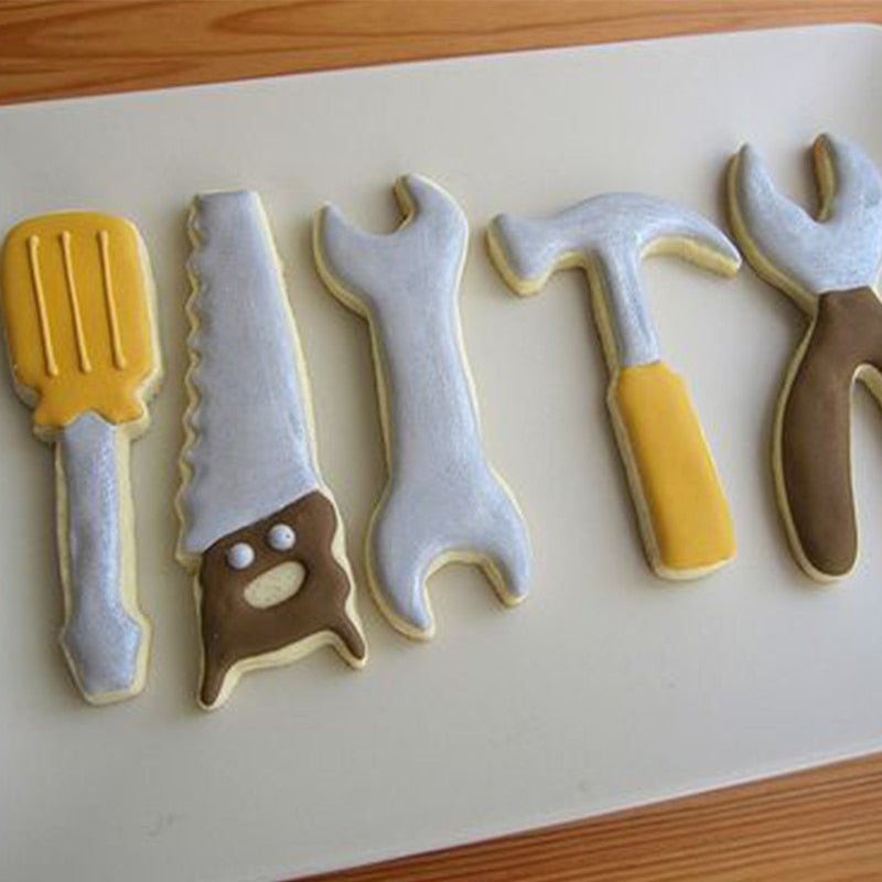 KENIAO Tools Cookie Cutter Set for Labor day / Father's day  - 6 Piece - Biscuit / Fondant / Pastry