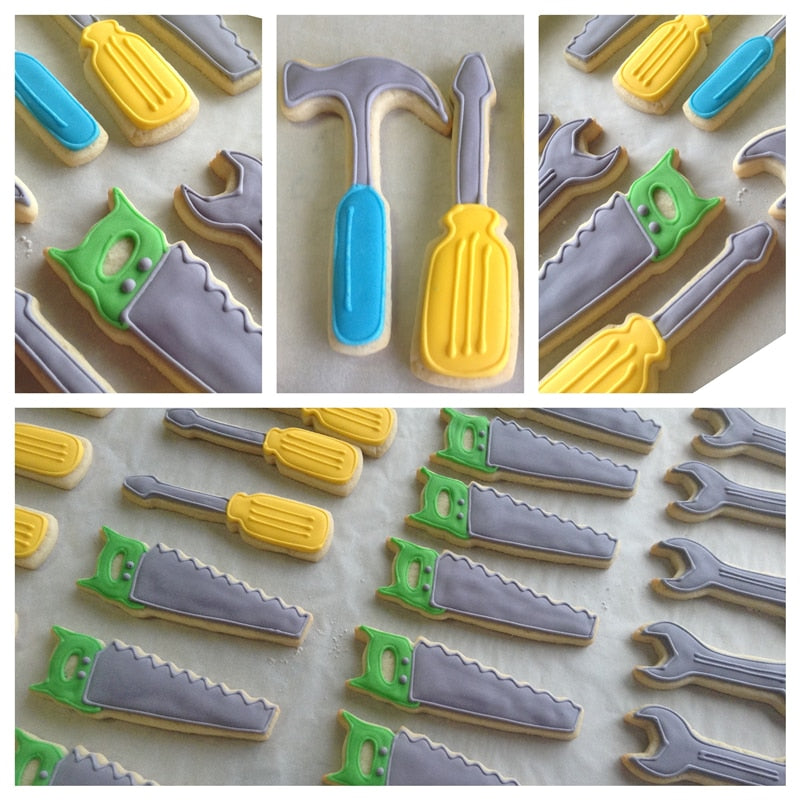 KENIAO Tools Cookie Cutter Set for Labor day / Father's day  - 6 Piece - Biscuit / Fondant / Pastry