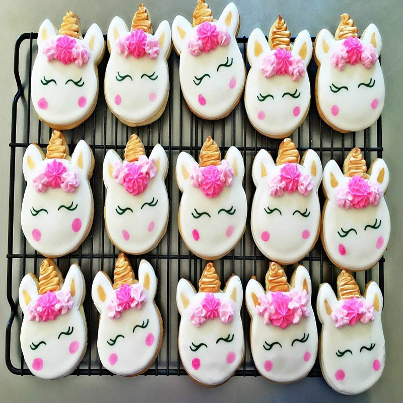 KENIAO Unicorn Face Cookie Cutter for Kids Birthday Party Cutters - Biscuit / Pastry / Bread