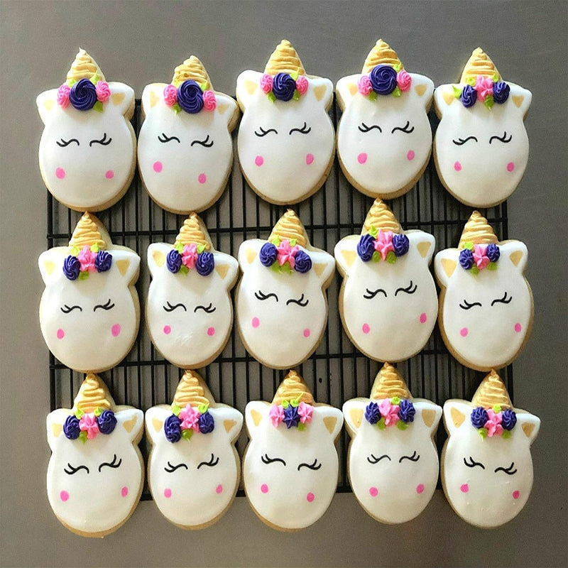 KENIAO Unicorn Face Cookie Cutter for Kids Birthday Party Cutters - Biscuit / Pastry / Bread