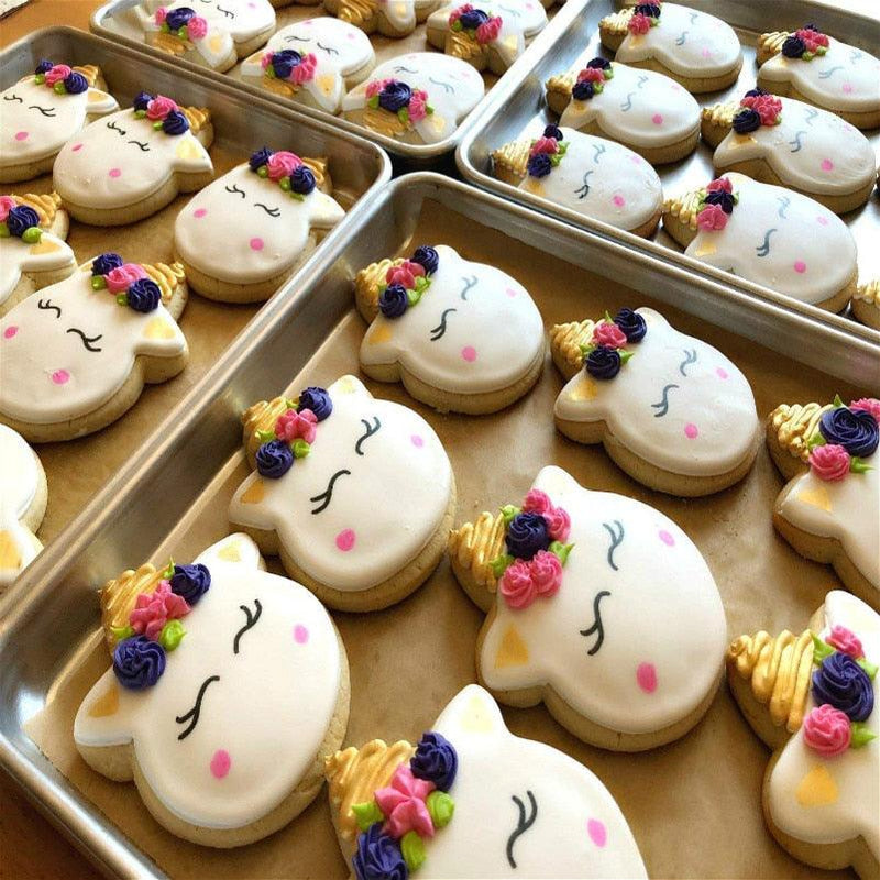 KENIAO Unicorn Face Cookie Cutter for Kids Birthday Party Cutters - Biscuit / Pastry / Bread