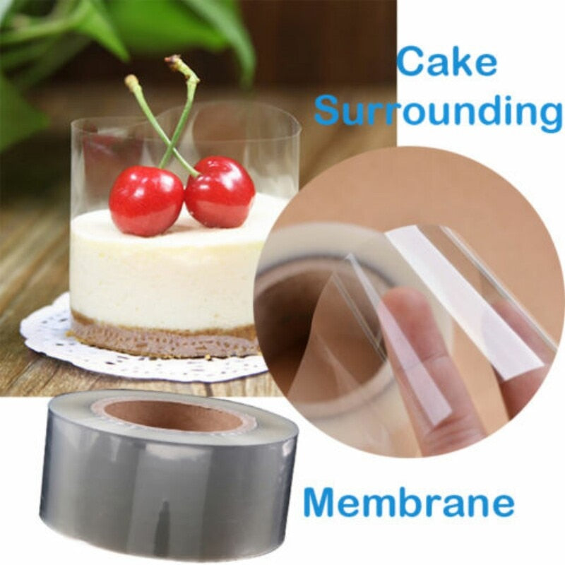 Mousse Cake Surrounding Edge Wrapping 6cm*210m Plastic Transparent Mousse Wrapper Baking Tool