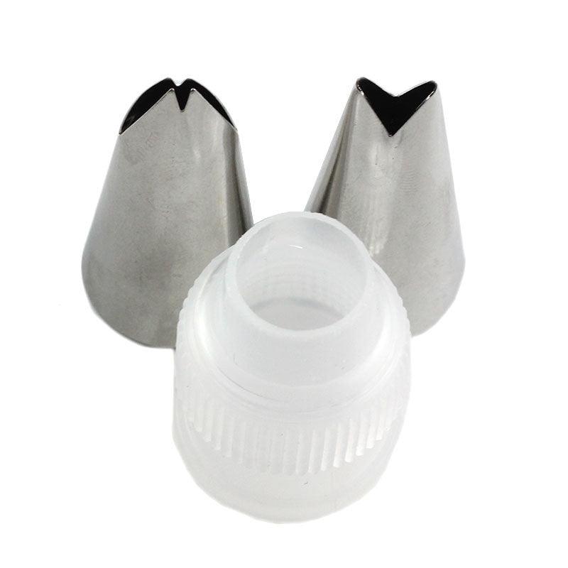 Mujiang 13Pcs/Set Russian Icing Piping Tips 1 Pcs Silicone Bag 2 Coupler Leaf Nozzles Brush