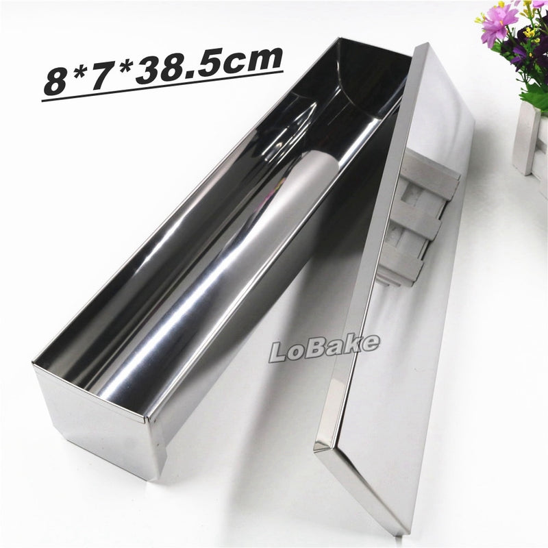8*7*38.5cm half round sylinder shape top grade stainless steel bread mold metal loaf mould toast