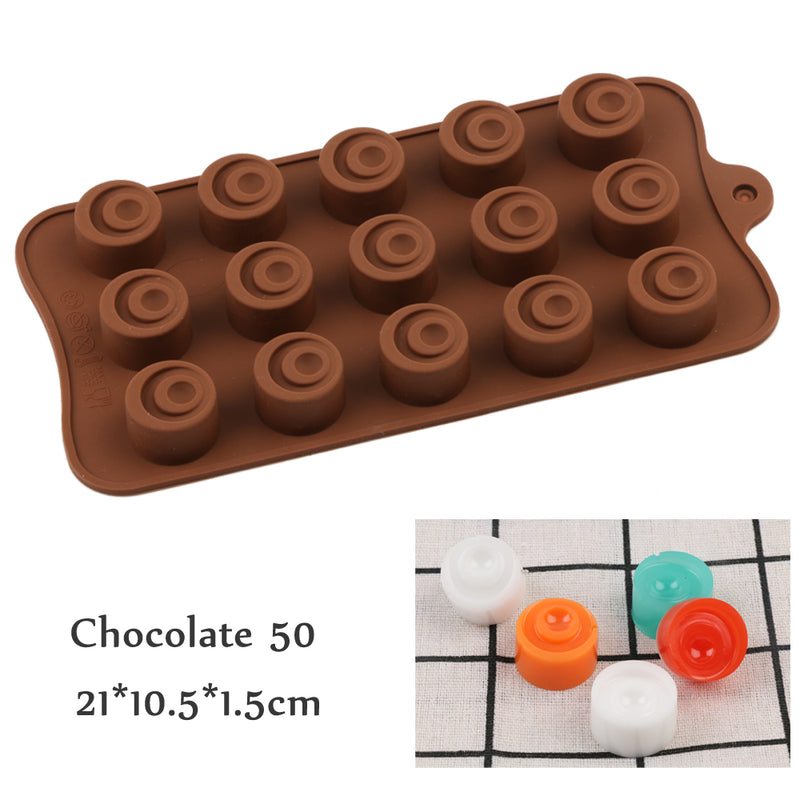 New Silicone Chocolate Mold 3D Shapes Mold Fun Baking Tools For Jelly Candy Numbers Fruit Cake Kitchen Gadgets DIY Homemade