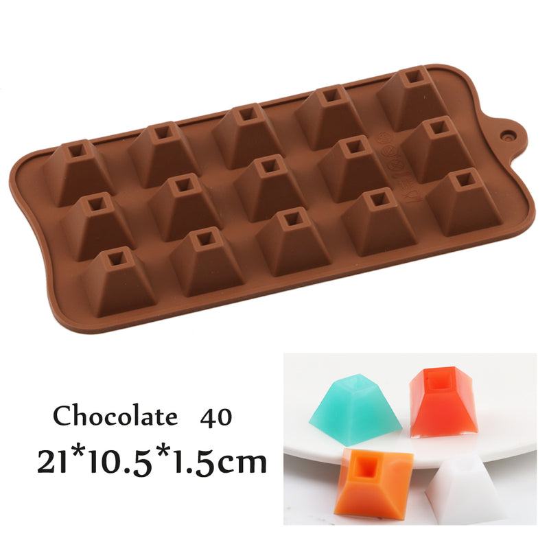 New Silicone Chocolate Mold 3D Shapes Mold Fun Baking Tools For Jelly Candy Numbers Fruit Cake Kitchen Gadgets DIY Homemade