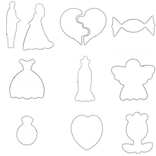 Valentine's Day Angel Couple Flower Shape Cake Decorating Fondant Cutters Tools Cookie Biscuit - BAKEWARE : NEW ZEALAND