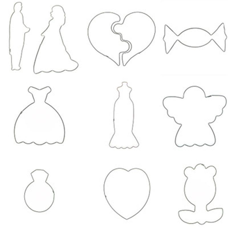 Valentine's Day Angel Couple Flower Shape Cake Decorating Fondant Cutters Tools Cookie Biscuit