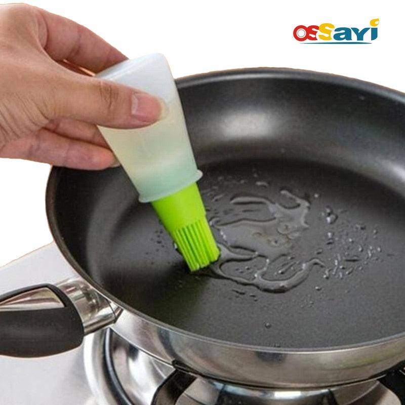 Oil Brush Safety Flapjack Barbecue Supplies Oil Brushes Silicone Baking Kitchen Oil