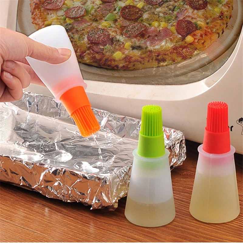 Oil Brush Safety Flapjack Barbecue Supplies Oil Brushes Silicone Baking Kitchen Oil