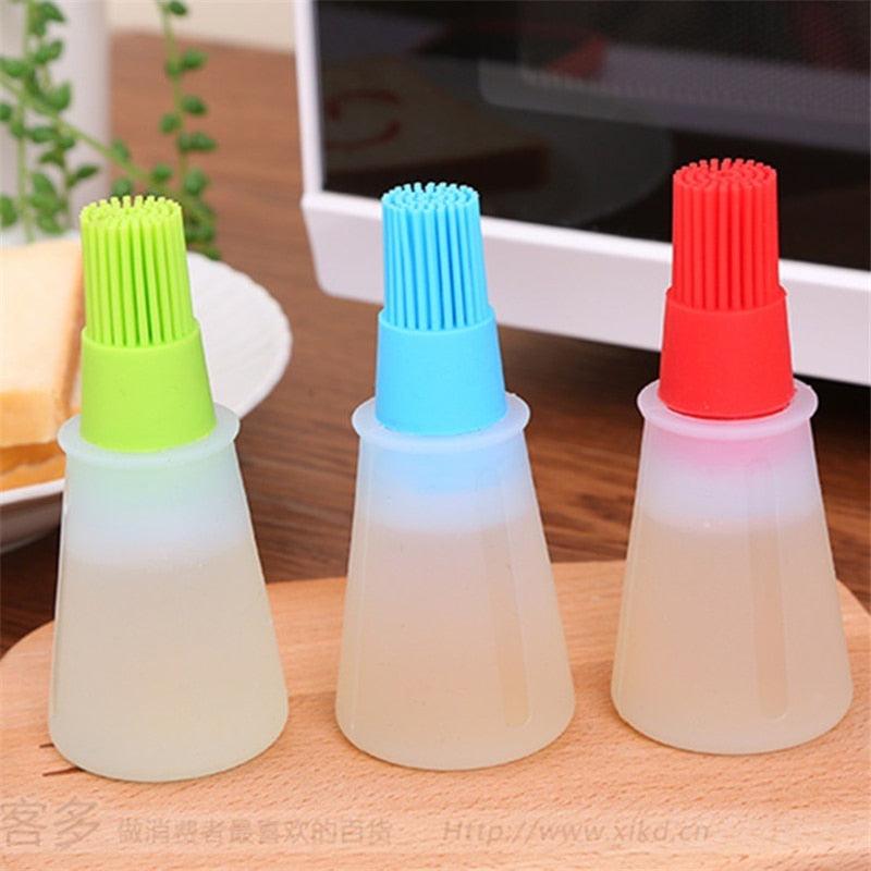 Oil Brush Safety Flapjack Barbecue Supplies Oil Brushes Silicone Baking Kitchen Oil