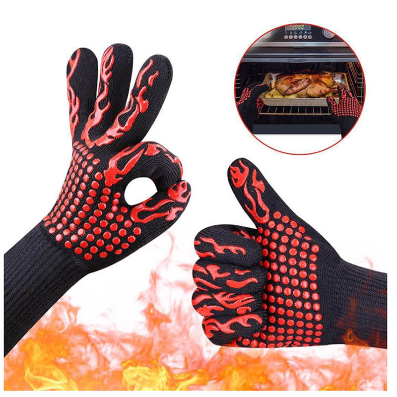 Oven Mitt Baking Glove Extreme Heat Resistant Multi-Purpose Grilling Cook Gloves Kitchen Barbecue
