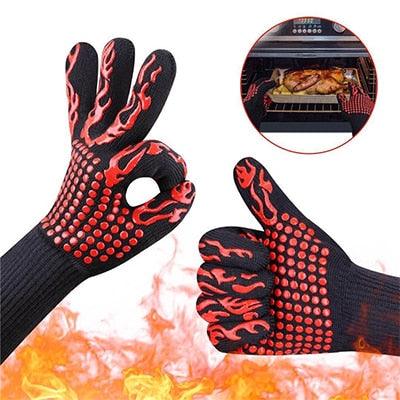 Oven Mitt Baking Glove Extreme Heat Resistant Multi-Purpose Grilling Cook Gloves Kitchen Barbecue