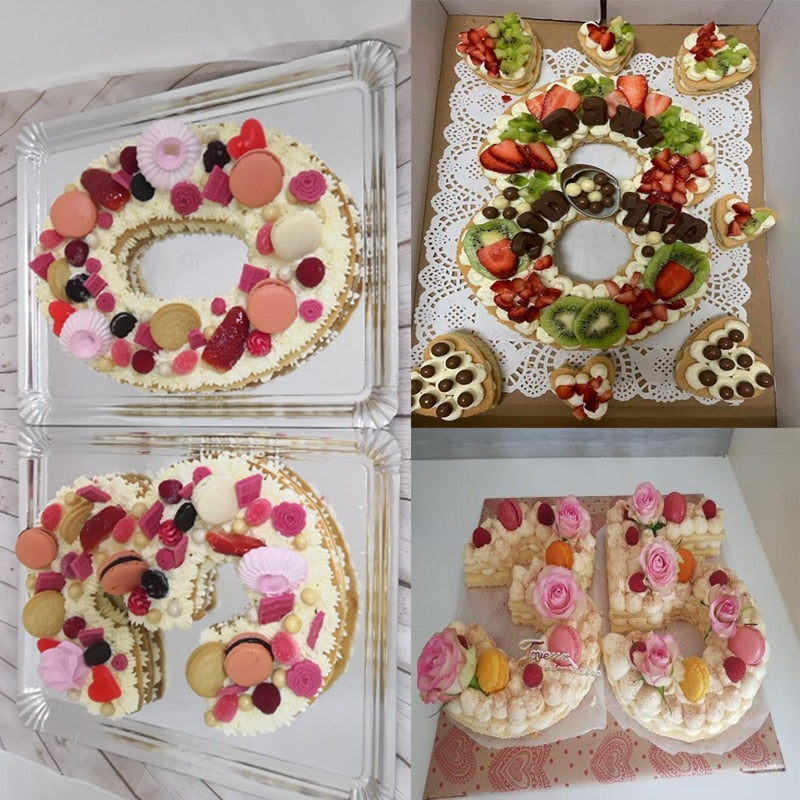 PET 0-8 Numbers Cake Mold Cake Decorating Tools Confeitaria Maker Birthday Cake Design Bakeware