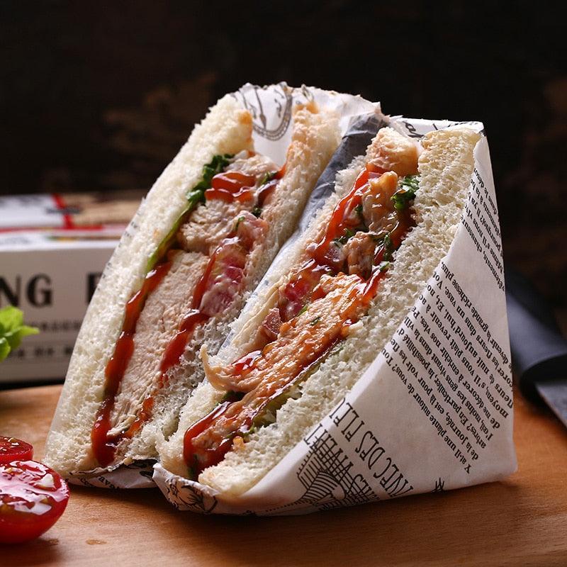 Parchment Paper Baking Tools Food Grade Grease Paper Bread Sandwich Burger Fries Wrappers Cookie