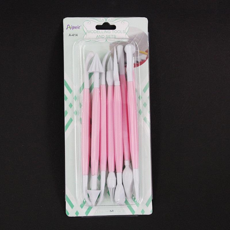 Pink Sugar Flower Carving Pen Fondant Cake Decoration Sugar Flower Sculpture Group Shaping