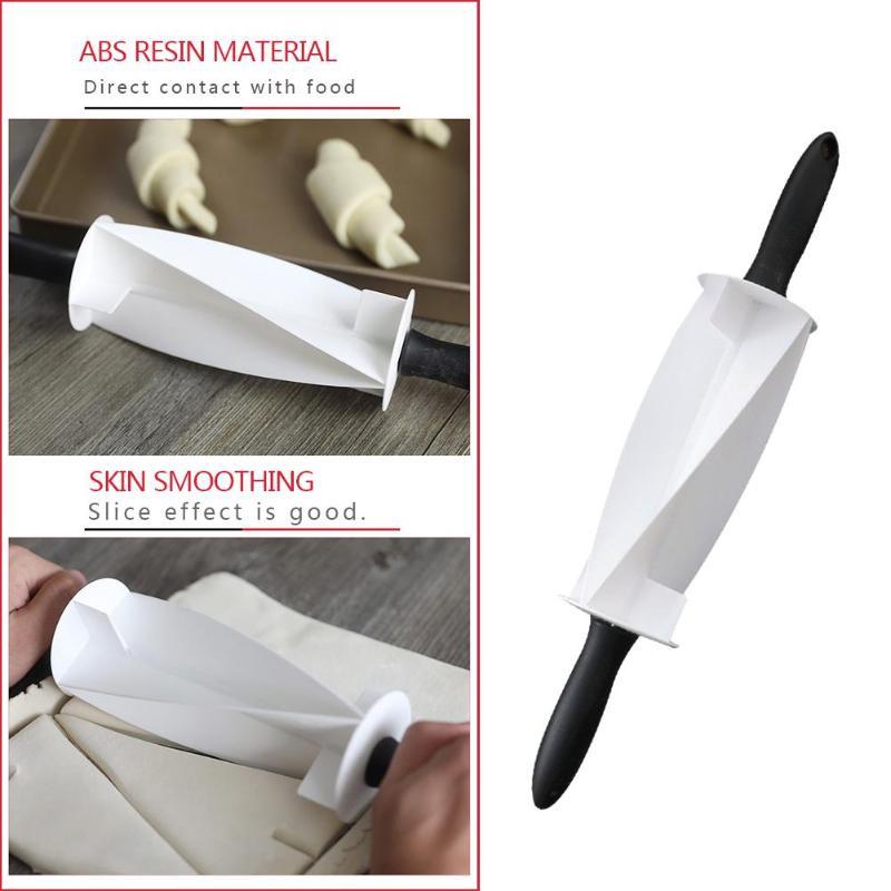Plastic Handle Rolling Cutter For Making Croissant Bread Dough Pastry Knife Wooden Handle Baking