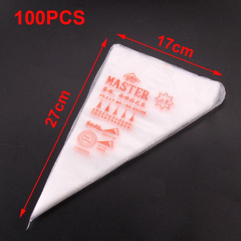 100/50/20pcs Disposable Pastry Bags Cake Cream Piping Bag for Cake Design Decorating Tools Kitchen