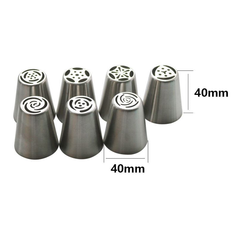 13PCS Pastry Nozzles And Coupler Icing Piping Tips Sets Stainless Steel Rose Cream Bakeware