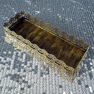 SWEETGO Rectangle tray for cupcake white wedding cake tools for display decoration plate party event