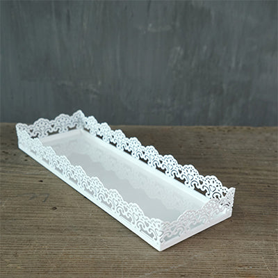 SWEETGO Rectangle tray for cupcake white wedding cake tools for display decoration plate party event