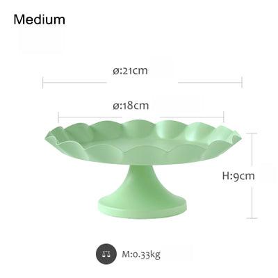 SWEETGO wave edge cake tray cupcake stand cake tools macaroon green waterproof plate  cake