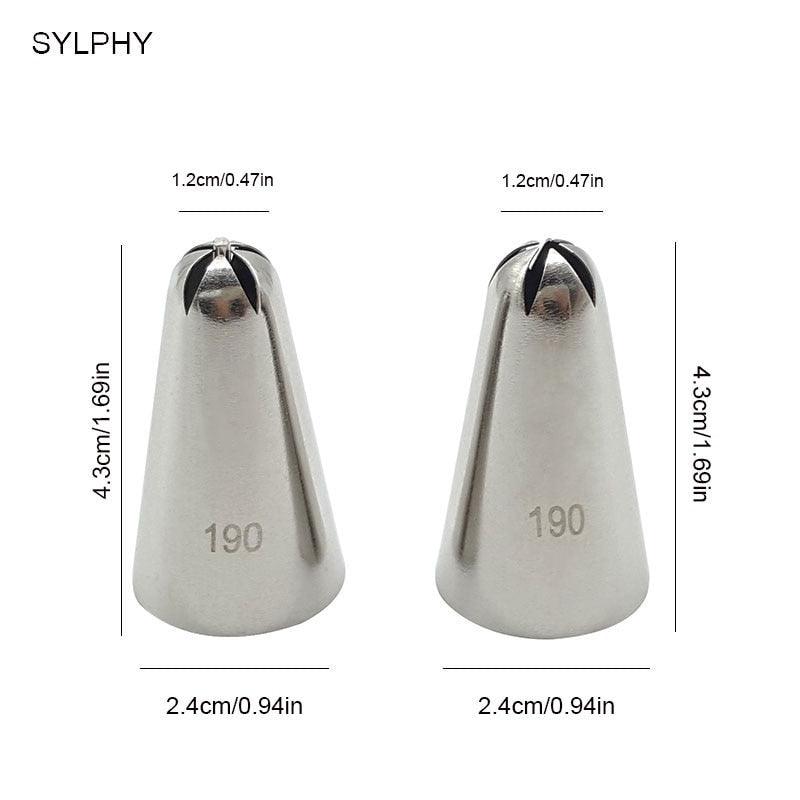 SYLPHY 2pcs Different Cake Tips Set Cream Decoration nozzle Icing Piping Pastry Nozzles Cupcake