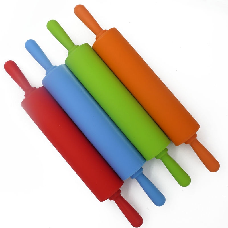 Silicone Dough Roller Middle Size Rolling Pin Colorful Pastry Tool