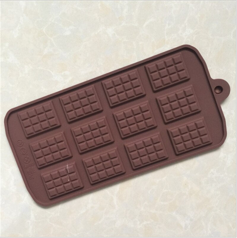 Silicone Mini Chocolate Block Bar Mould Mold Ice Tray Cake Decorating Tool